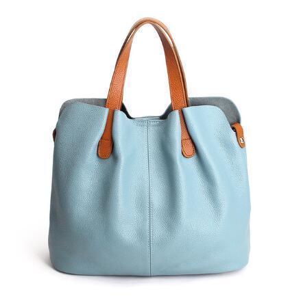 2 In 1 Leather Shopper Tote Bag